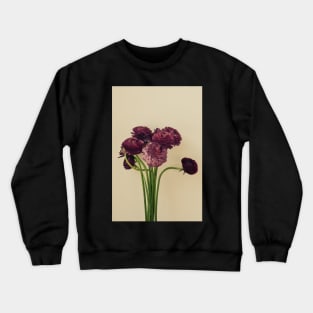 Purple Ranunculus Flowers Crewneck Sweatshirt